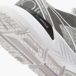 Diadora Women's Mythos BlushieldVolo 3 Glam Running Shoe - Silver DD/White - Regular (B) -PeakStride Sports Sales 101.179086 C1379 25 HR