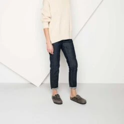 Birkenstock Women's Boston SFB Oiled Leather - Iron - Regular 10 Birkenstock Women's Boston SFB Oiled Leather - Iron - Regular -PeakStride Sports Sales 1013255 f look f