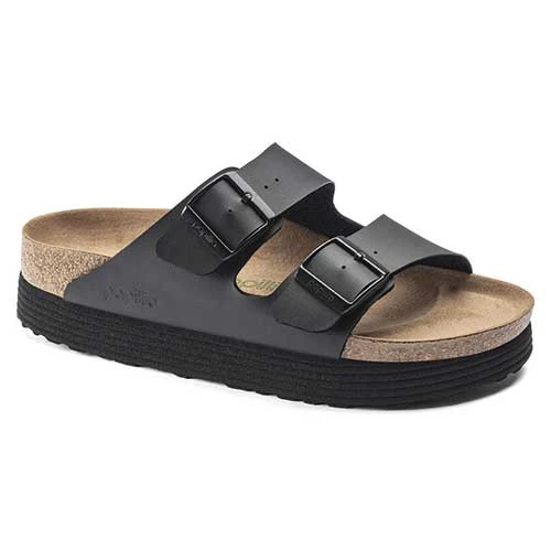 Birkenstock Arizona Platform Vegan - Birko Flor Black- Medium/Narrow 1 Birkenstock Arizona Platform Vegan - Birko Flor Black- Medium/Narrow