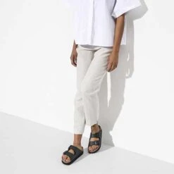 Birkenstock Arizona Platform Vegan - Birko Flor Black- Medium/Narrow 8 Birkenstock Arizona Platform Vegan - Birko Flor Black- Medium/Narrow -PeakStride Sports Sales 1018520 f look f