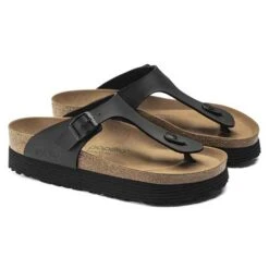 Birkenstock Gizeh Platform Vegan - Birko Flor Black- Regular/Wide 10 Birkenstock Gizeh Platform Vegan - Birko Flor Black- Regular/Wide -PeakStride Sports Sales 1018546 pair