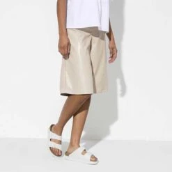 Birkenstock Arizona Platform Vegan - White- Medium/Narrow -PeakStride Sports Sales 1018581 f look f