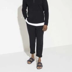 Birkenstock Arizona Suede Soft Footbed -Midnight- Medium/Narrow -PeakStride Sports Sales 1020716 f look m