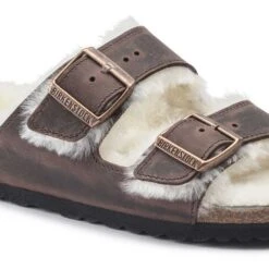 Birkenstock Arizona Shearling Sandal - Habana Natural- Medium/Narrow -PeakStride Sports Sales 1021049 detail 1