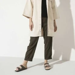 Birkenstock Arizona Shearling Sandal - Habana Natural- Medium/Narrow -PeakStride Sports Sales 1021049 f look f