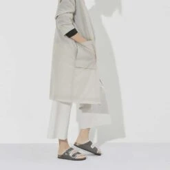 Birkenstock Arizona Shearling Sandals - Iron Natural- Medium/Narrow 15 Birkenstock Arizona Shearling Sandals - Iron Natural- Medium/Narrow -PeakStride Sports Sales 1021067 f look f