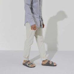 Birkenstock Arizona Shearling Sandals - Iron Natural- Medium/Narrow 13 Birkenstock Arizona Shearling Sandals - Iron Natural- Medium/Narrow -PeakStride Sports Sales 1021067 f look m