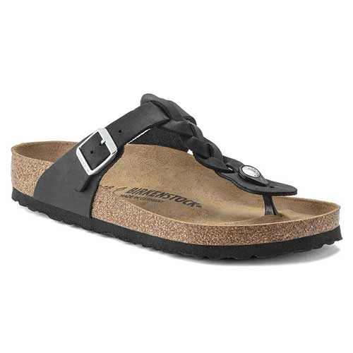 Birkenstock Gizeh Braid Suede Black Oil Leather- Regular/Wide 1 Birkenstock Gizeh Braid Suede Black Oil Leather- Regular/Wide