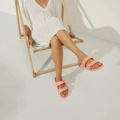 Birkenstock Arizona EVA Sandal - Coral Peach- Medium/Narrow -PeakStride Sports Sales 1022367 f look f