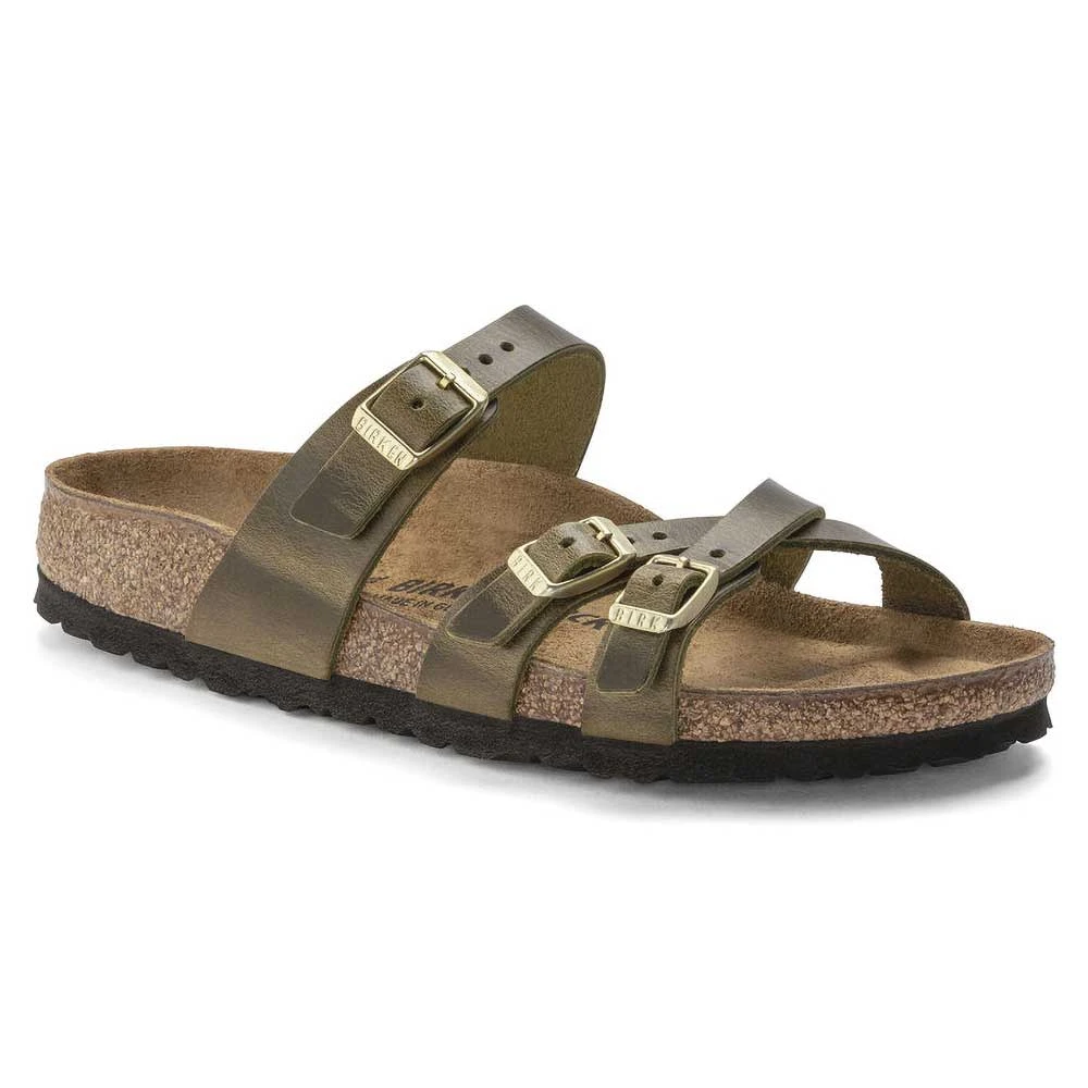 Birkenstock Women's Franca Cork Green Olive Oiled Leather Sandal - Regular/Wide 1 Birkenstock Women's Franca Cork Green Olive Oiled Leather Sandal - Regular/Wide