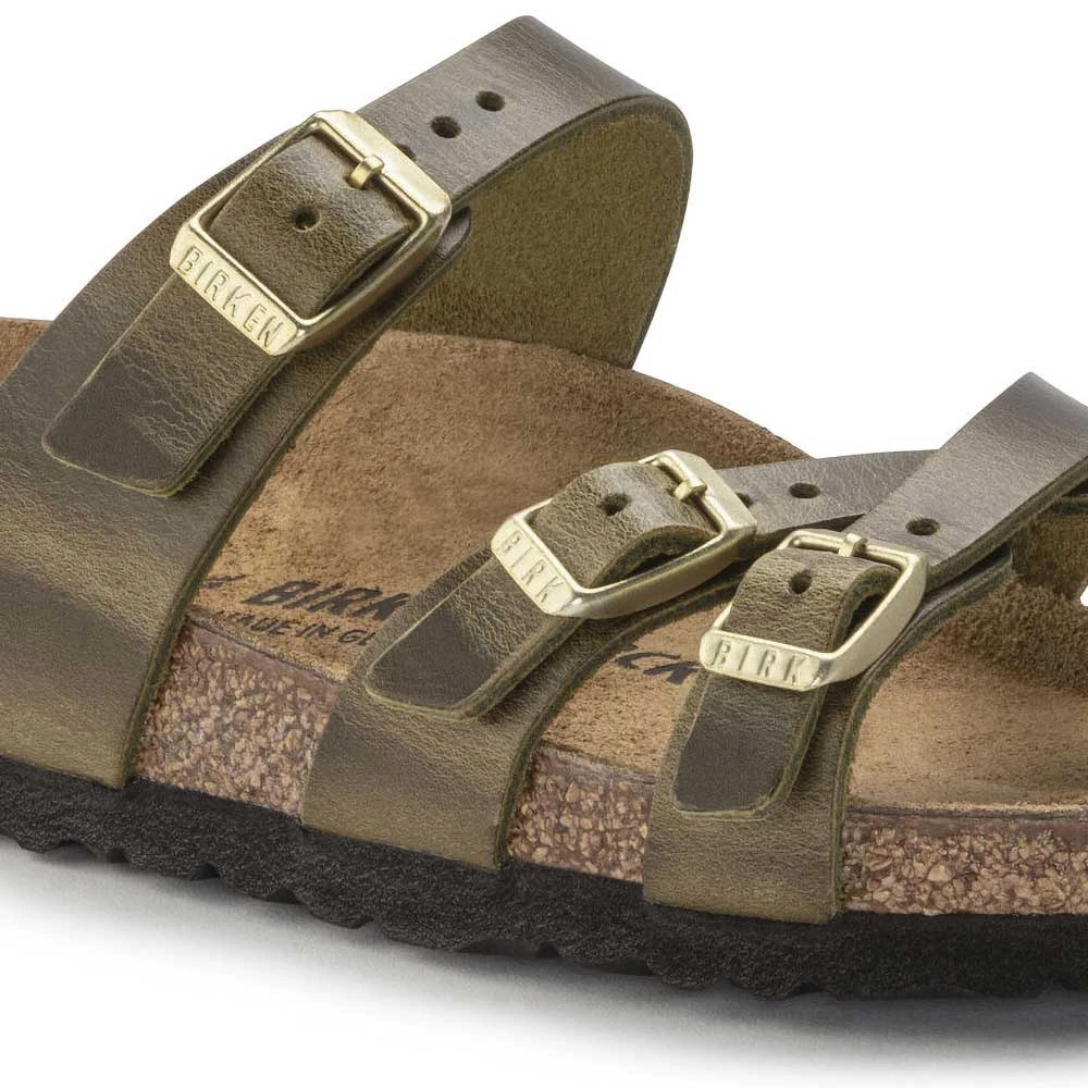 Birkenstock Women's Franca Cork Green Olive Oiled Leather Sandal - Regular/Wide 4 Birkenstock Women's Franca Cork Green Olive Oiled Leather Sandal - Regular/Wide - Image 4