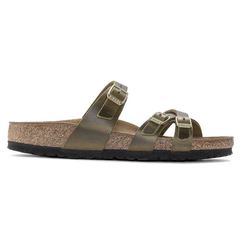 Birkenstock Women's Franca Cork Green Olive Oiled Leather Sandal - Regular/Wide 2 Birkenstock Women's Franca Cork Green Olive Oiled Leather Sandal - Regular/Wide - Image 2