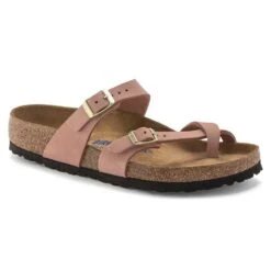 Birkenstock Women's Mayari NuBuck Soft Footbed - Old Rose- Regular/Wide