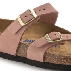 Birkenstock Women's Mayari NuBuck Soft Footbed - Old Rose- Regular/Wide -PeakStride Sports Sales 1023964 detail 1