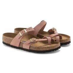 Birkenstock Women's Mayari NuBuck Soft Footbed - Old Rose- Regular/Wide -PeakStride Sports Sales 1023964 pair