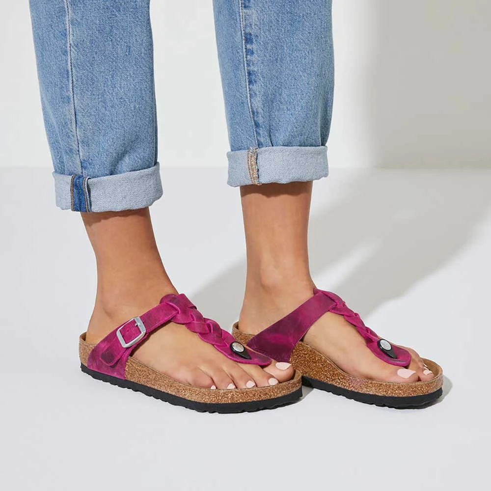Birkenstock Women's Gizeh Braid Sandal- Festival Fuchsia- Regular/Wide 5 Birkenstock Women's Gizeh Braid Sandal- Festival Fuchsia- Regular/Wide - Image 5