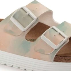 Birkenstock Women's Arizona Platform Sandal- Watercolor Pink- Medium/Narrow -PeakStride Sports Sales 1024597 detail 1