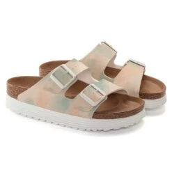 Birkenstock Women's Arizona Platform Sandal- Watercolor Pink- Medium/Narrow -PeakStride Sports Sales 1024597 pair