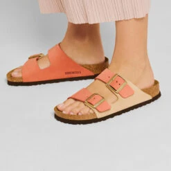 Birkenstock Women's Arizona Nubuck Sandal - Mars/Sandcastle - Regular (B) 12 Birkenstock Women's Arizona Nubuck Sandal - Mars/Sandcastle - Regular (B) -PeakStride Sports Sales 1025757 f closeup f