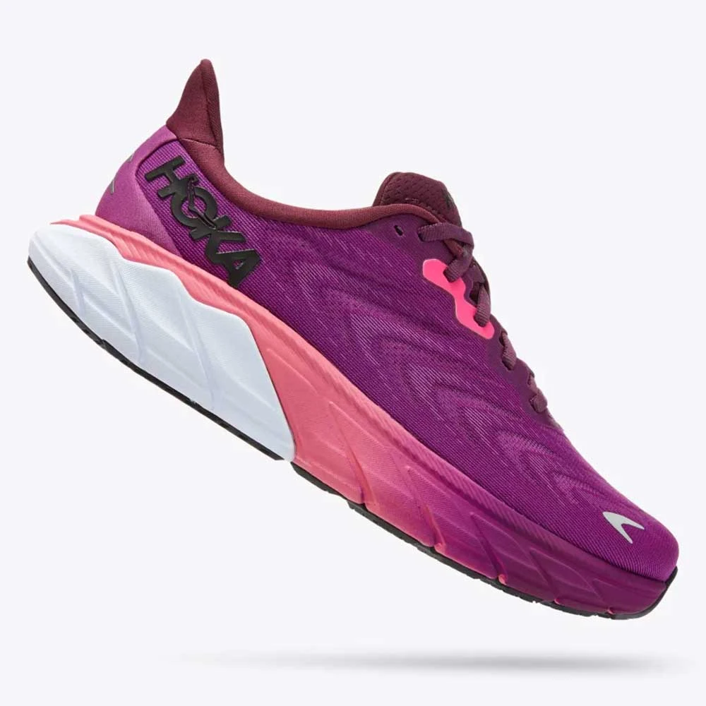 Hoka Women's Arahi 6 Running Shoe - Grape Wine/Beautyberry- Regular (B) 2 Hoka Women's Arahi 6 Running Shoe - Grape Wine/Beautyberry- Regular (B) - Image 2