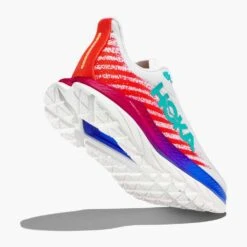 Hoka Women's Mach 5 - White/Flame - Regular (B) -PeakStride Sports Sales 1127894 WFM 4