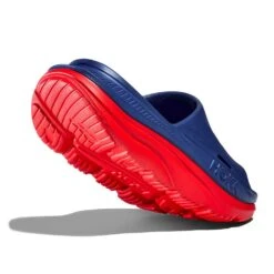 Hoka Unisex Ora Recovery Slide 3 - Bellwether Blue/Red Alert - Regular (D) -PeakStride Sports Sales 1135061 BBRA 4