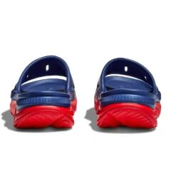 Hoka Unisex Ora Recovery Slide 3 - Bellwether Blue/Red Alert - Regular (D) -PeakStride Sports Sales 1135061 BBRA 5