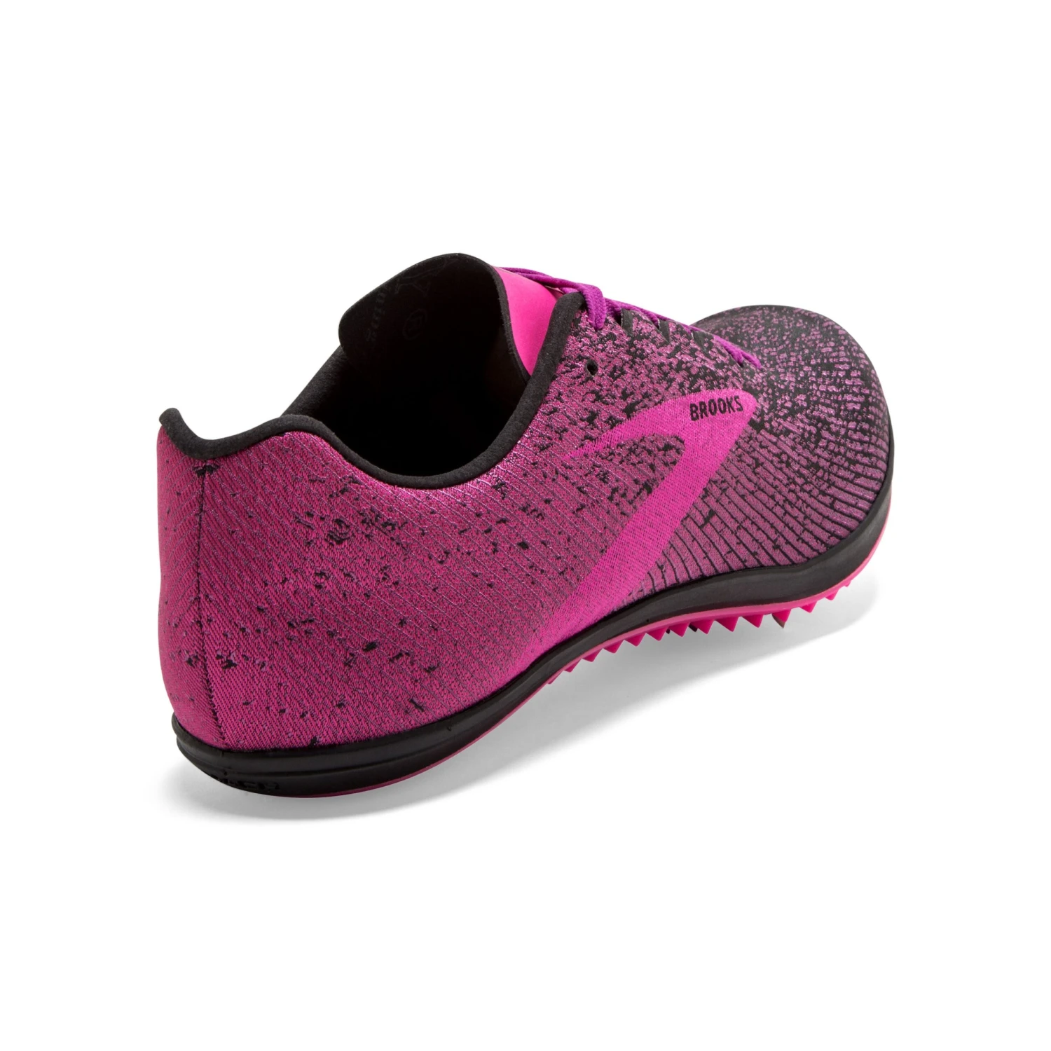BROOKS Women's Mach 19 Track Spike - Black/Hollyhock/Pink- Regular (B) 4 BROOKS Women's Mach 19 Track Spike - Black/Hollyhock/Pink- Regular (B) - Image 4