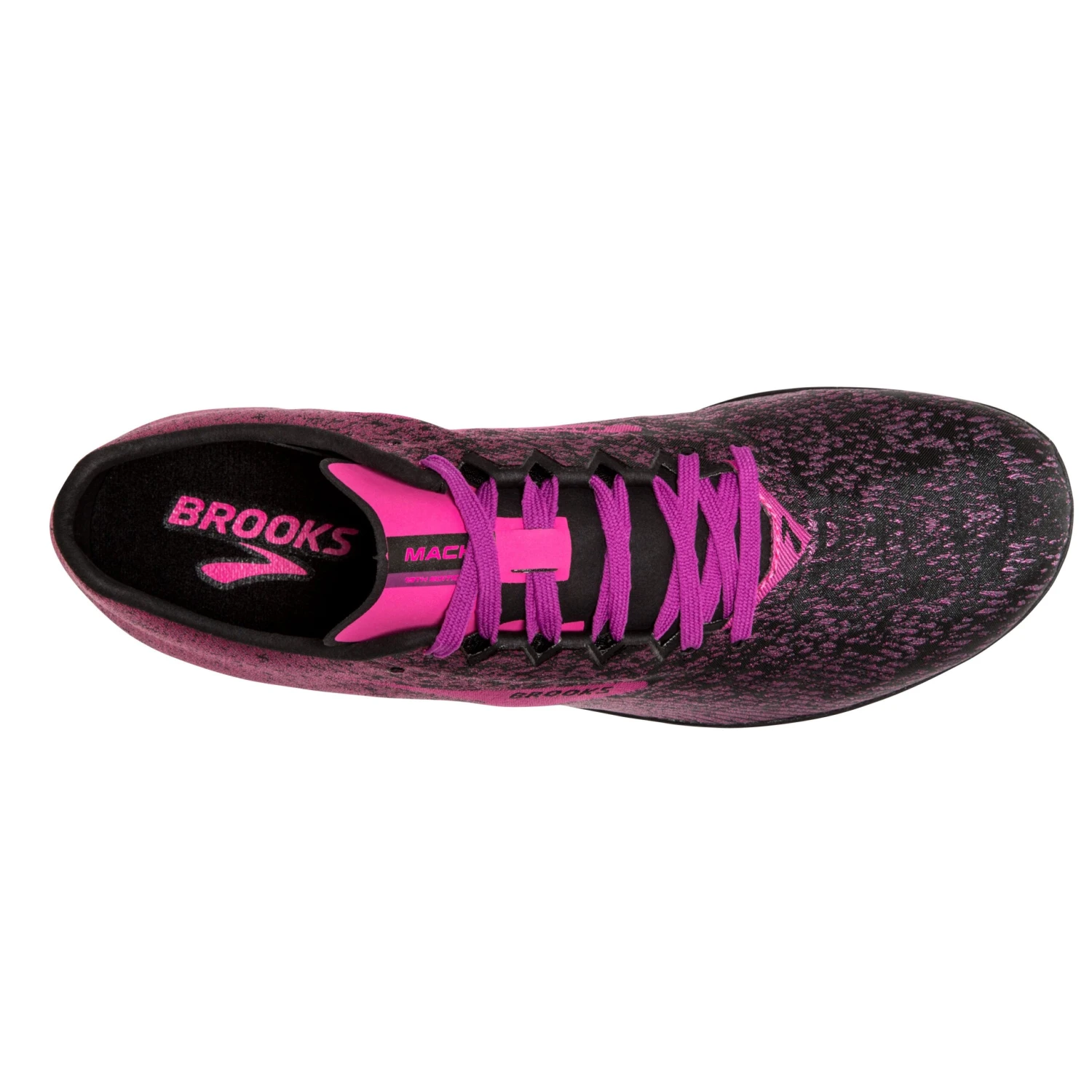 BROOKS Women's Mach 19 Track Spike - Black/Hollyhock/Pink- Regular (B) 5 BROOKS Women's Mach 19 Track Spike - Black/Hollyhock/Pink- Regular (B) - Image 5