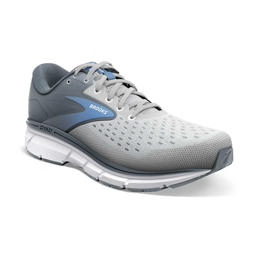 BROOKS Women's Dyad 11 Running Shoe - Grey/White/Blue - Extra Wide (2E) 3 BROOKS Women's Dyad 11 Running Shoe - Grey/White/Blue - Extra Wide (2E) - Image 3