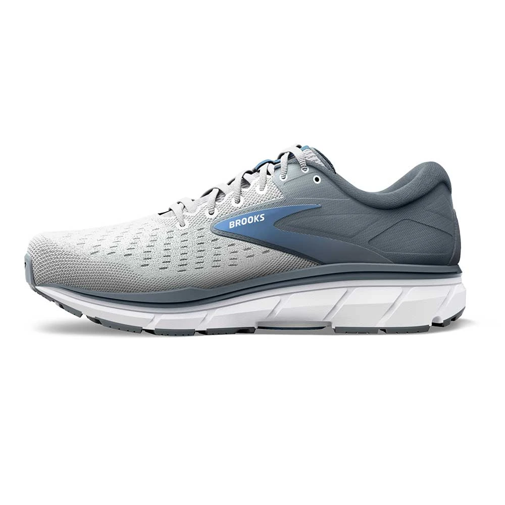 BROOKS Women's Dyad 11 Running Shoe - Grey/White/Blue - Extra Wide (2E) 2 BROOKS Women's Dyad 11 Running Shoe - Grey/White/Blue - Extra Wide (2E) - Image 2