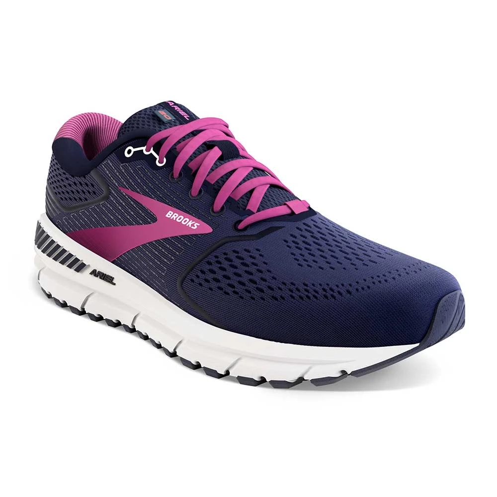 BROOKS Women's Ariel 20 Running Shoe- Peacoat/Vivid Viola/White - Wide (D) 3 BROOKS Women's Ariel 20 Running Shoe- Peacoat/Vivid Viola/White - Wide (D) - Image 3