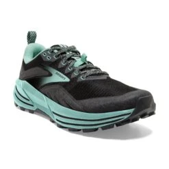 BROOKS Women's Cascadia 16 Trail Running Shoes - Black/Ebony/Yucca - Regular (B) 8 BROOKS Women's Cascadia 16 Trail Running Shoes - Black/Ebony/Yucca - Regular (B) -PeakStride Sports Sales 120363 049 A Cascadia 16