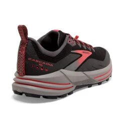 BROOKS Women's Cascadia 16 GoreTEX Trail Running Shoe - Black/Blackened Pearl/Coral - Regular (B) -PeakStride Sports Sales 120364 071 H Cascadia 16 GTX