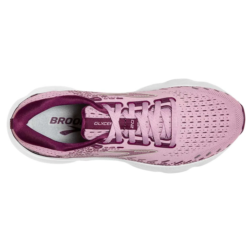 BROOKS Women's Glycerin 20 Running Shoe - Mauve/Grape Wine/Grey - Regular (B) 4 BROOKS Women's Glycerin 20 Running Shoe - Mauve/Grape Wine/Grey - Regular (B) - Image 4