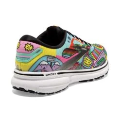 BROOKS Women's Ghost 15 Run Proud Running Shoe- Black/White/Multi- Regular (B) -PeakStride Sports Sales 120380 058 H Ghost 15