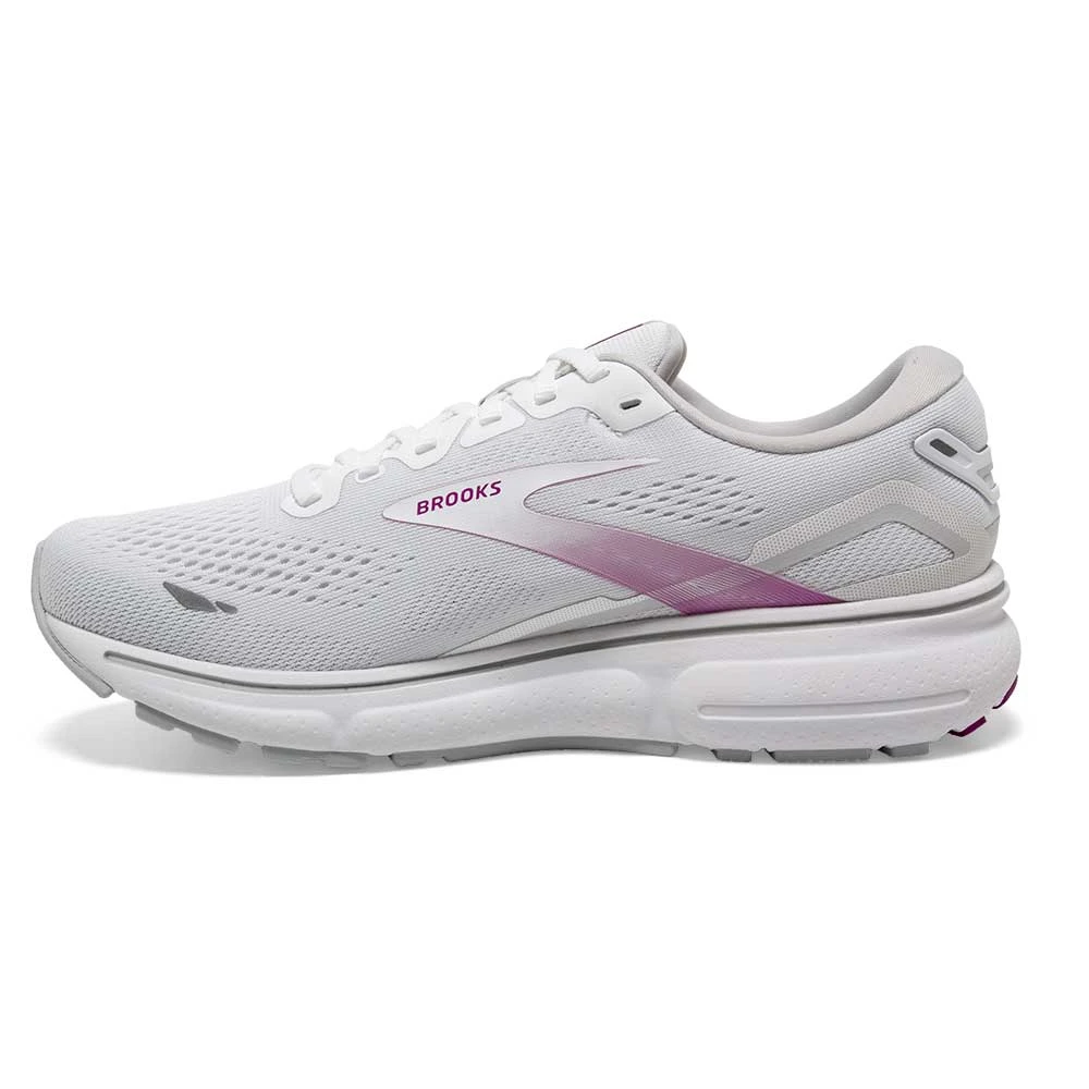 BROOKS Women's Ghost 15 - White/Oyster/Viola 3 BROOKS Women's Ghost 15 - White/Oyster/Viola - Image 3
