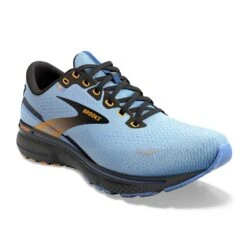 BROOKS Women's Ghost 15 Running Shoe- Light Blue/Black/Yellow - Regular (B) 10 BROOKS Women's Ghost 15 Running Shoe- Light Blue/Black/Yellow - Regular (B) -PeakStride Sports Sales 120380 437 A Ghost 15