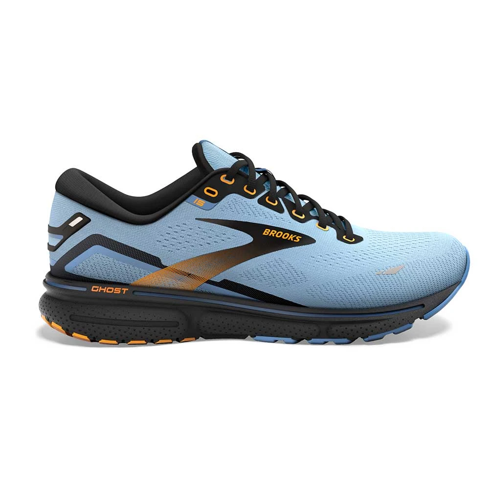 BROOKS Women's Ghost 15 Running Shoe- Light Blue/Black/Yellow - Regular (B) 1 BROOKS Women's Ghost 15 Running Shoe- Light Blue/Black/Yellow - Regular (B)