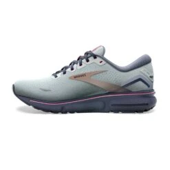 BROOKS Women's Ghost 15 Running Shoe - Spa Blue/Neo Pink/ Copper- Regular (B) -PeakStride Sports Sales 120380 492 M Ghost 15 1