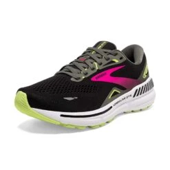 BROOKS Women's Adrenaline GTS 23 Running Shoe - Black/Gunmetal/Sharp Green- Regular (B) -PeakStride Sports Sales 120381 037 Z Adrenaline GTS 23 2