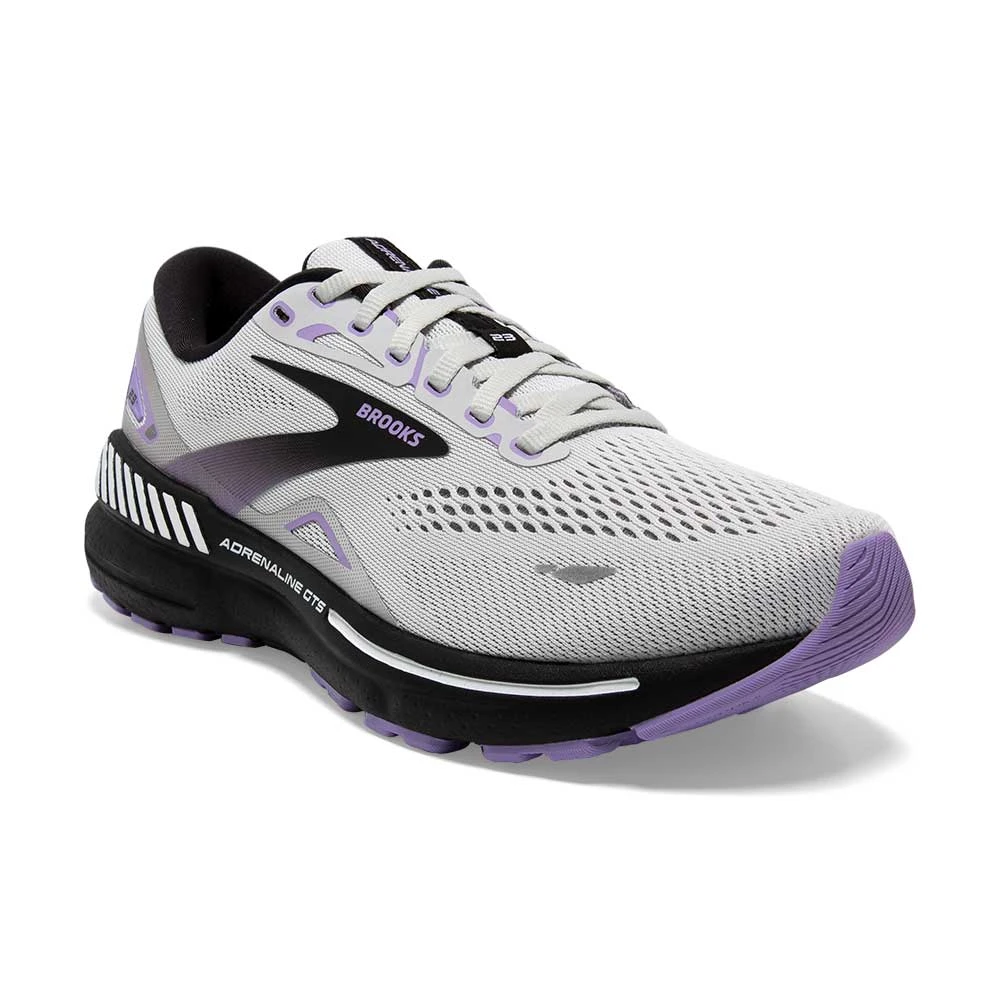 BROOKS Women's Adrenaline GTS 23 Running Shoe - Grey/Black/Purple- Regular (B) 2 BROOKS Women's Adrenaline GTS 23 Running Shoe - Grey/Black/Purple- Regular (B) - Image 2