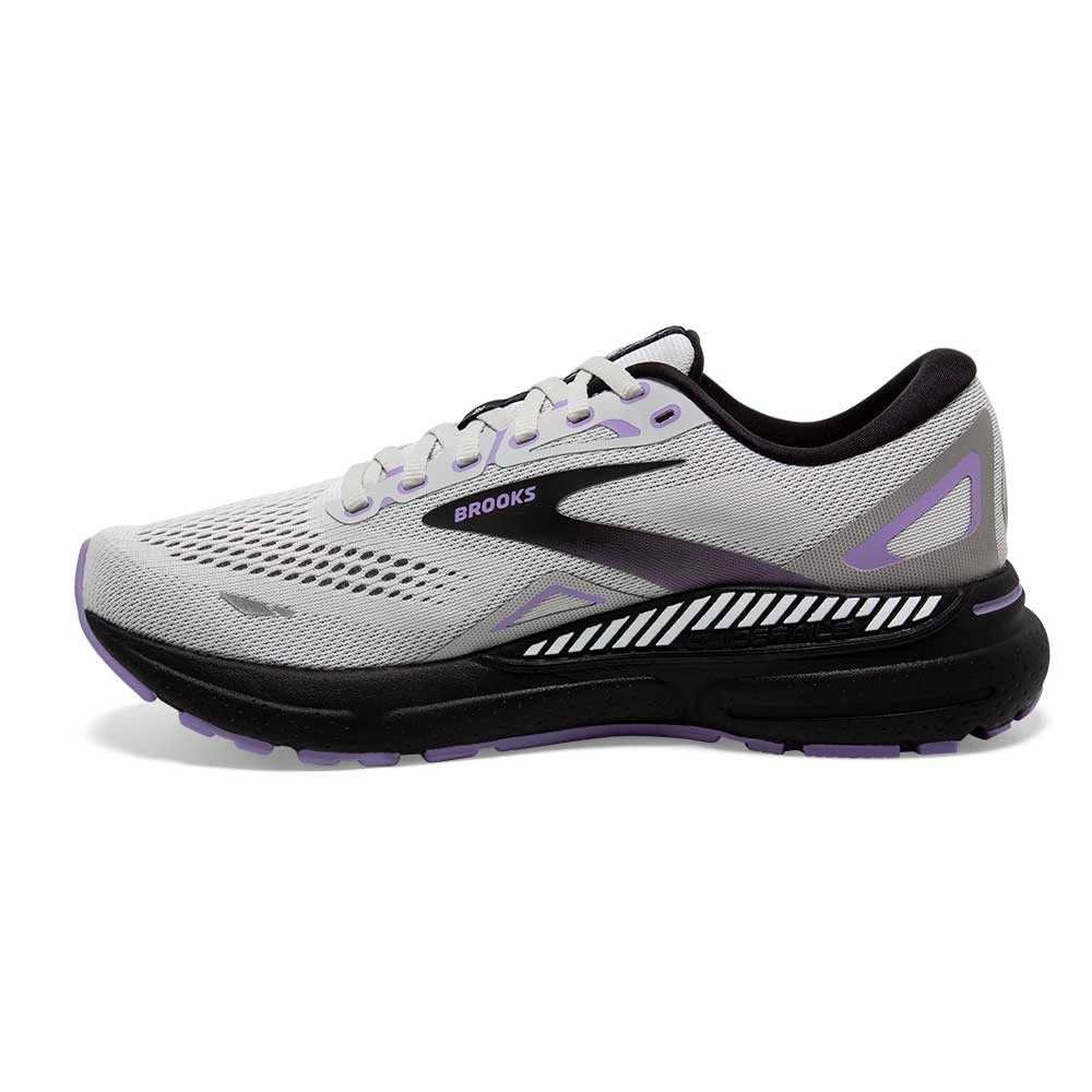 BROOKS Women's Adrenaline GTS 23 Running Shoe - Grey/Black/Purple- Regular (B) 4 BROOKS Women's Adrenaline GTS 23 Running Shoe - Grey/Black/Purple- Regular (B) - Image 4