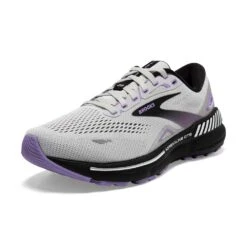 BROOKS Women's Adrenaline GTS 23 Running Shoe - Grey/Black/Purple- Regular (B) 9 BROOKS Women's Adrenaline GTS 23 Running Shoe - Grey/Black/Purple- Regular (B) -PeakStride Sports Sales 120381 039 Z Adrenaline GTS 23 1