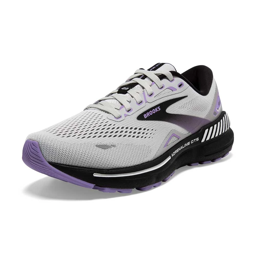 BROOKS Women's Adrenaline GTS 23 Running Shoe - Grey/Black/Purple- Regular (B) 3 BROOKS Women's Adrenaline GTS 23 Running Shoe - Grey/Black/Purple- Regular (B) - Image 3