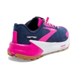 BROOKS Women's Catamount 2 Trail Running Shoe- Peacoat/Pink/Biscuit- Regular (B) -PeakStride Sports Sales 120388 425 H Catamount 2