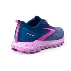 BROOKS Women's Cascadia Trail Running Shoe- Navy/Purple/Violet - Regular (B) -PeakStride Sports Sales 120392 449 H Cascadia 17