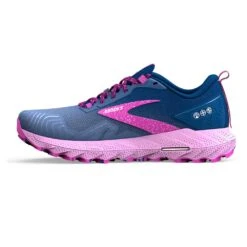 BROOKS Women's Cascadia Trail Running Shoe- Navy/Purple/Violet - Regular (B) -PeakStride Sports Sales 120392 449 M Cascadia 17