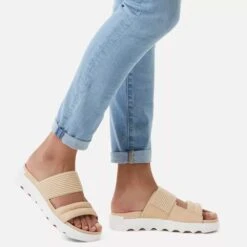 Sorel Women's Viibe Slide - Nova Sand/Sea Salt - Regular (B) -PeakStride Sports Sales 2030531 260 a9