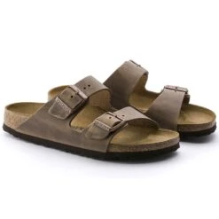 Birkenstock Arizona Cork Tobacco Brown Oiled Leather Sandal- Regular/Wide -PeakStride Sports Sales 352203 pair